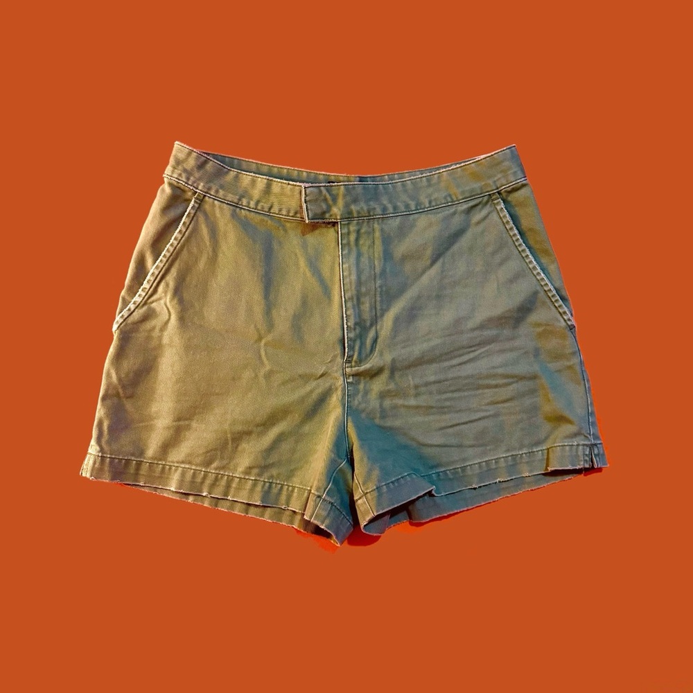 VTG Polo Ralph Lauren Women's Cargo Utility Shorts Green, Mid-rise